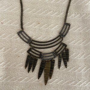 Gold Aztec Statement Necklace
